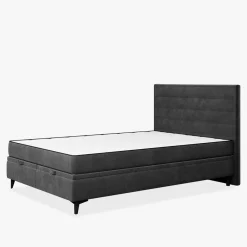 Łóżka Tapicerowane|Łóżka|inny Łóżko kontynentalne grafitowe LUIS HORIZONTAL 160x200 cm