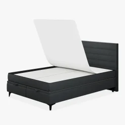 Łóżka Tapicerowane|Łóżka|inny Łóżko kontynentalne grafitowe LUIS HORIZONTAL 160x200 cm