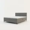 Łóżka Tapicerowane|Łóżka| Łóżko kontynentalne jasnoszare MARY 160x200 cm