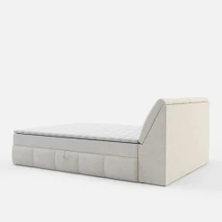 Łóżko kontynentalne kremowe LORENZO HR 160x200 cm