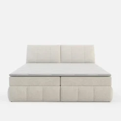 inny Łóżko kontynentalne kremowe LORENZO HR 180x200 cm