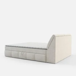 inny Łóżko kontynentalne kremowe LORENZO HR 180x200 cm