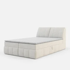 Łóżko kontynentalne kremowe LORENZO HR 140x200 cm