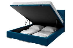 Łóżko kontynentalne szafirowe LEONARDO 180x200 cm