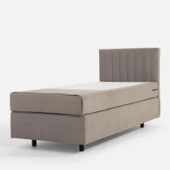 Dzieci inny Łóżko kontynentalne z materacem szare SILLA 90x200 cm