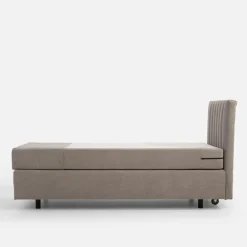 Dzieci inny Łóżko kontynentalne z materacem szare SILLA 90x200 cm