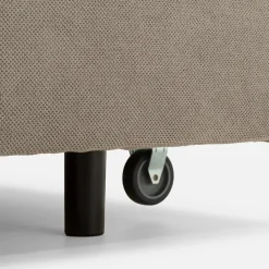 Dzieci inny Łóżko kontynentalne z materacem szare SILLA 90x200 cm