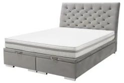 Łóżka Tapicerowane|Łóżka| Łóżko kontynentalne z pikowanym wezgłowiem DAPHNE 160x200 cm