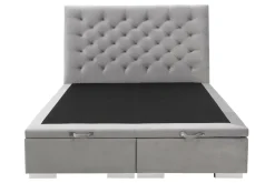 Łóżka Tapicerowane|Łóżka| Łóżko kontynentalne z pikowanym wezgłowiem DAPHNE 160x200 cm