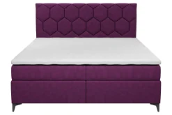 Łóżko kontynentalne z pojemnikiem MEGAN PU 140x200 cm