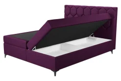 Łóżko kontynentalne z pojemnikiem MEGAN PU 140x200 cm