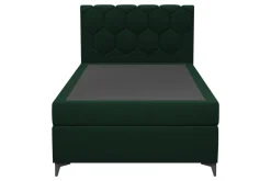 inny Łóżko kontynentalne z pojemnikiem zielone MEGAN PU 120x200 cm