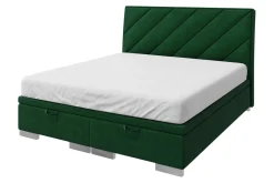 Łóżka Tapicerowane|Łóżka| Łóżko kontynentalne zielone LEONARDO 140x200 cm