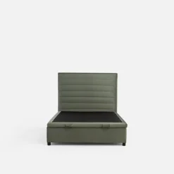 inny Łóżko kontynentalne zielone LAURITA 120x200