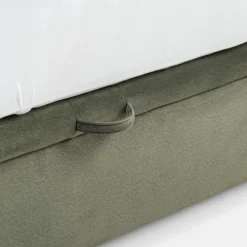 inny Łóżko kontynentalne zielone LAURITA 120x200