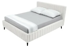 Werdomo Łóżko kremowe ze stelażem MAGGIE FULL 160x200 cm