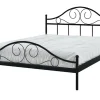 Łóżka| Łóżko metalowe ze stelażem czarne ANTIC 140x200 cm