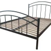 Łóżka| Łóżko metalowe ze stelażem czarne KLIWIA 160x200 cm