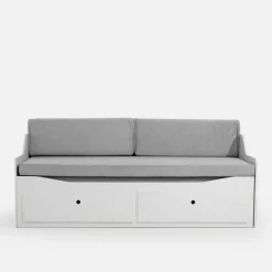 Łóżka|inny Łóżko młodzieżowe rozsuwane biało-szare GRAND 90-160x200 cm