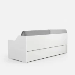 Łóżka|inny Łóżko młodzieżowe rozsuwane biało-szare GRAND 90-160x200 cm