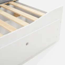 Łóżka|inny Łóżko młodzieżowe rozsuwane biało-szare GRAND 90-160x200 cm