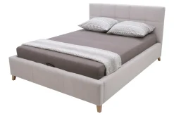 Łóżko pikowane beżowe VELVA FULL 160x220 cm