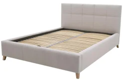 Łóżko pikowane beżowe VELVA FULL 160x220 cm
