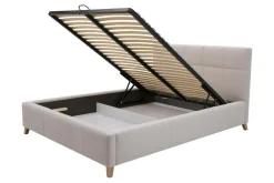 Łóżko pikowane beżowe VELVA FULL 160x220 cm