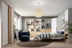 Łóżka|FORTE Łóżko składane z regałem S-ROOM 120x200 cm