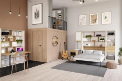 Łóżka|FORTE Łóżko składane z regałem S-ROOM 120x200 cm