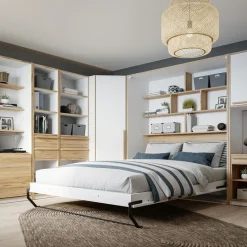 Łóżka|FORTE Łóżko składane z regałem S-ROOM 140x200 cm