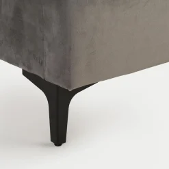 Łóżko szare ze stelażem KONTREXT 160x200 cm