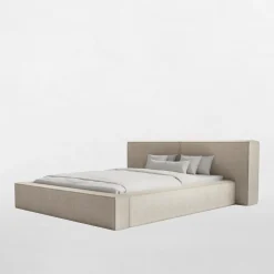 inny Łóżko sztruksowe z dużym wezgłowiem GLORIA 160x200 cm