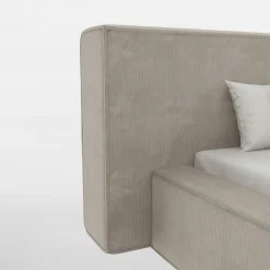 inny Łóżko sztruksowe z dużym wezgłowiem GLORIA 160x200 cm