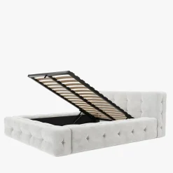 Łóżka Tapicerowane|Łóżka|inny Łóżko tapicerowane beżowe ANNA 160x200 cm