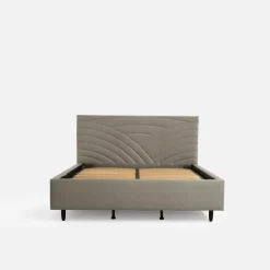 inny Łóżko tapicerowane beżowe LAURA ALTO 180x200 cm