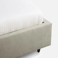 inny Łóżko tapicerowane beżowe LAURA ALTO 180x200 cm