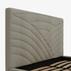 inny Łóżko tapicerowane beżowe LAURA CORTO 160x200 cm