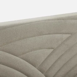 inny Łóżko tapicerowane beżowe LAURA ALTO 140x200 cm