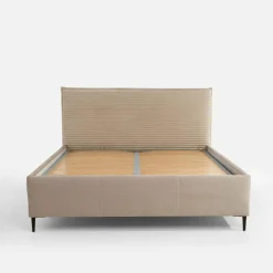 inny Łóżko tapicerowane beżowe LIVA FULL 160x200 cm