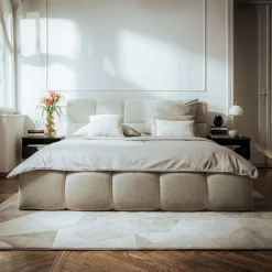 Łóżko tapicerowane boucle CELINE 160x200 cm