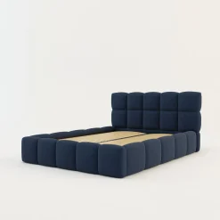 Łóżka Tapicerowane|Łóżka| Łóżko tapicerowane boucle niebieskie CELINE 140x200 cm