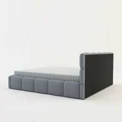 Łóżka Tapicerowane|Łóżka| Łóżko tapicerowane boucle szaroniebieskie CELINE 180x200 cm