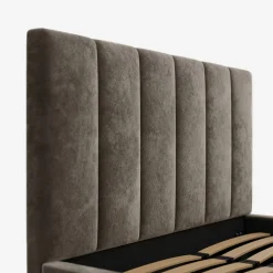 inny Łóżko tapicerowane brązowe STELLA ALTO 160x200 cm