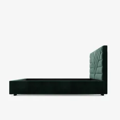 inny Łóżko tapicerowane ciemnozielone NICOLA CORTO 160x200 cm