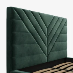 inny Łóżko tapicerowane ciemnozielone NICOLA CORTO 160x200 cm