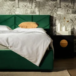 Łóżka Tapicerowane|Łóżka|inny Łóżko tapicerowane ciemnozielone VIVIANE CORTO 180x200 cm