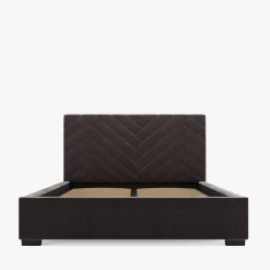 Łóżko tapicerowane czarne DOMENICA CORTO 140x200 cm