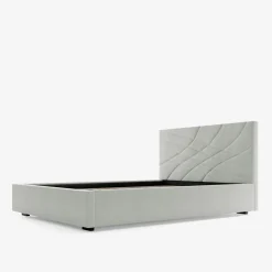 Łóżka Tapicerowane|Łóżka|inny Łóżko tapicerowane jasnobeżowe ARIA CORTO 140x200cm