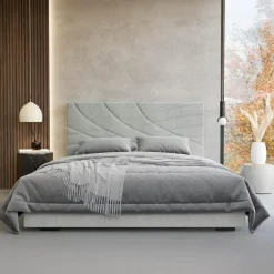 Łóżka Tapicerowane|Łóżka|inny Łóżko tapicerowane jasnobeżowe ARIA CORTO 140x200cm